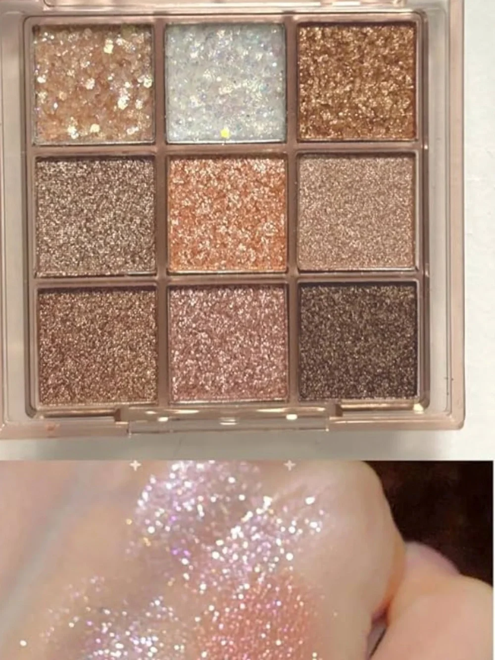 Korean Sparkle Neutral Eye Shadow Makeup Palette Highly Pigmented Long Lasting